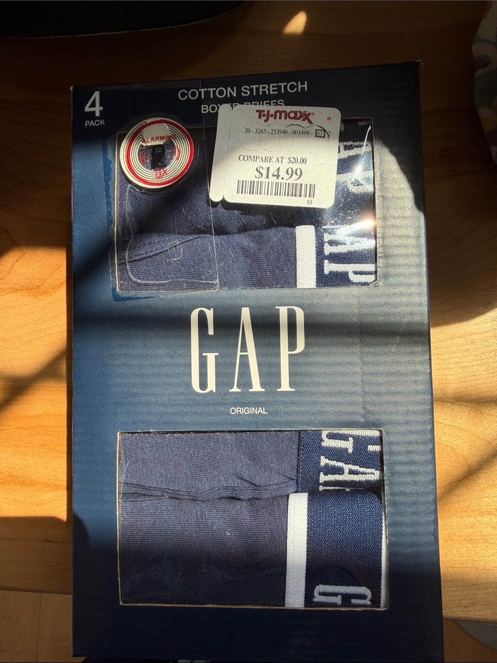 GAP Men Navy Cotton Stretch Boxer Briefs - 4 Pack size small